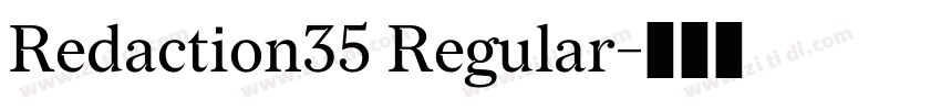 Redaction35 Regular字体转换
